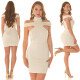 Sexy KouCla mini dress with Collar & Cut outs oldpink M - thumb (1)