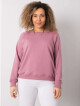 Pudrově růžová mikina plus size bez kapuce XL - thumb (1)
