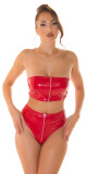 Sexy Koucla Latexlook Hotpants se zipem pink XL - thumb (1)