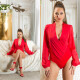 Sexy body mit Tiefem Ausschnitt red L - thumb (13)