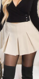 Sexy šortky Koucla s vysokým pasem a skříňovými záhyby BEIGE M - thumb (10)