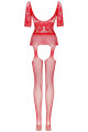 Bodystocking Courtney red - BEAUTY NIGHT FASHION Červená S/L - thumb (0)