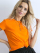 Fluo oranžové dámské bavlněné tričko Peachy Velikost: S - thumb (2)