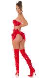 Sexy Koucla Latexlook Hotpants se zipem pink XL - thumb (8)