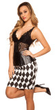 Sexy KouCla pencilskirt w.peplum a.diamonddesign barva blackwhite velikost 36 - thumb (5)