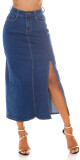 Sexy džínová sukně Musthave  modrá - In-Style Fashion 42/XL - thumb (6)