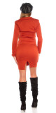 Sexy obchodní sukně Koucla s vysokým pasem ORANGE M - thumb (19)