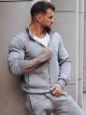 Anthracite Dstreet BX4111z pánská mikina na zip bez kapuce Velikost: XXL - thumb (3)