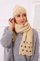 Dámská souprava se šálou Maja K327 beige UNI - thumb (1)