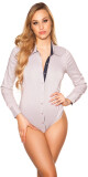 Sexy tělová halenka v obchodním vzhledu barva BEIGE velikost XL - thumb (0)