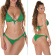 Sexy třpytivý set / podprsenka + kalhotky green L - thumb (1)
