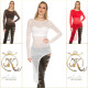 Sexy krajková košilka Koucla se šněrováním barva white velikost S - thumb (3)