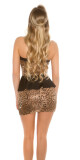Sexy bandeau-minidress KouCla s peplumem blackturquoise Einheitsgroesse - thumb (0)