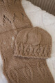 Dámská souprava se šátkem Adrianna K417 camel UNI - thumb (0)
