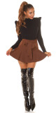 Trendy Koucla Highwaist Skorts s páskem white XL - thumb (0)