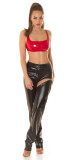 Sexy KouCla Latex Look Crop Top barva red velikost XL - thumb (14)