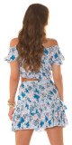 Sexy Koucla 2Piece Set Sukně + CropTop off-shoulder blue L/XL - thumb (14)