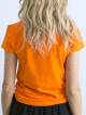 Fluo oranžové dámské bavlněné tričko Peachy Velikost: S - thumb (7)