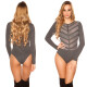 Sexy body z jemného úpletu se síťovinou a cvočky anthracite Einheitsgroesse - thumb (8)