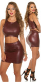 Sexy minisukně KouCla Wetlook darkred S - thumb (2)