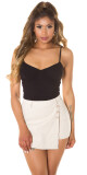 Sexy šortky Koucla Highwaist Skorts s ozdobnými knoflíky white L - thumb (15)