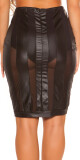 Sexy KouCla Wetlook-Mini sukně se síťovinou barva black velikost S - thumb (7)