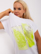 Ecru-lime mikina plus velikosti s potiskem JEDNA VELIKOST - thumb (0)