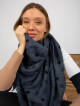 Dámská tmavě modrá šála s potisky JEDNA VELIKOST - thumb (0)