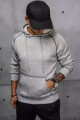 Pánská světle šedá mikina Dstreet BX5514 M - thumb (2)