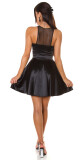 Sexy minišaty KouCla s průhledným dekoltem black XS - thumb (2)