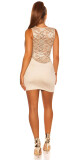 Sexy KouCla Party Minidress s krajkou + sexy záda BEIGE Einheitsgroesse - thumb (24)