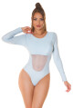 Sexy body Koucla se síťovanou vložkou a dlouhými rukávy babyblue Einheitsgroesse - thumb (9)