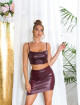 Sexy Koucla Wetlook Highwaist Sukně asymetrická BORDEAUX Einheitsgroesse - thumb (0)