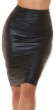Sexy tužková sukně KouCla v barvě Wet look black S - thumb (1)