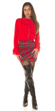 Sexy Koucla draped Highwaist Minisukně red S - thumb (4)