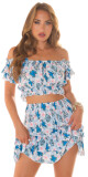 Sexy Koucla 2Piece Set Sukně + CropTop off-shoulder blue L/XL - thumb (17)