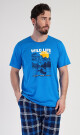 Pánské pyžamo kapri Wild life modrá 4XL - thumb (3)
