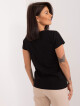 Černé dámské tričko s nášivkou BASIC FEEL GOOD Velikost: L / XL - thumb (3)