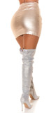 Sexy metalický vzhled minisukně s cvočky GOLD S - thumb (18)