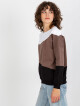Dámská základní černo-bílá mikina s crewneck JEDNA VELIKOST - thumb (4)