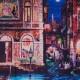 Art of Polo 19338 Šála Benátky tmavě modrá-barevná 180x70 cm - thumb (1)