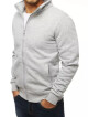 Šedá pánská mikina na zip bez kapuce BX4109 XXL - thumb (3)