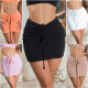 Sexy Koucla Highwaist Miniskirt ruched barva apricot velikost L - thumb (9)