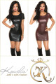 Sexy mini šaty KouCla Wetlook s 2cestným zipem BORDEAUX Einheitsgroesse - thumb (0)