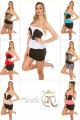 Sexy bandeau-minidress KouCla s peplumem blackturquoise Einheitsgroesse - thumb (1)