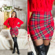 Sexy Koucla draped Highwaist Minisukně red S - thumb (13)