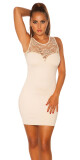 Sexy KouCla Party Minidress s krajkou + sexy záda BEIGE Einheitsgroesse - thumb (26)