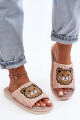 Dámské nazouváky s medvídkem Beige Demare 40/41 - thumb (4)