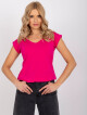 Fuchsiové basic tričko Atlanta RUE PARIS XL - thumb (4)