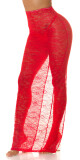 Sexy krajková maxisukně Koucla s vysokým pasem red M - thumb (19)